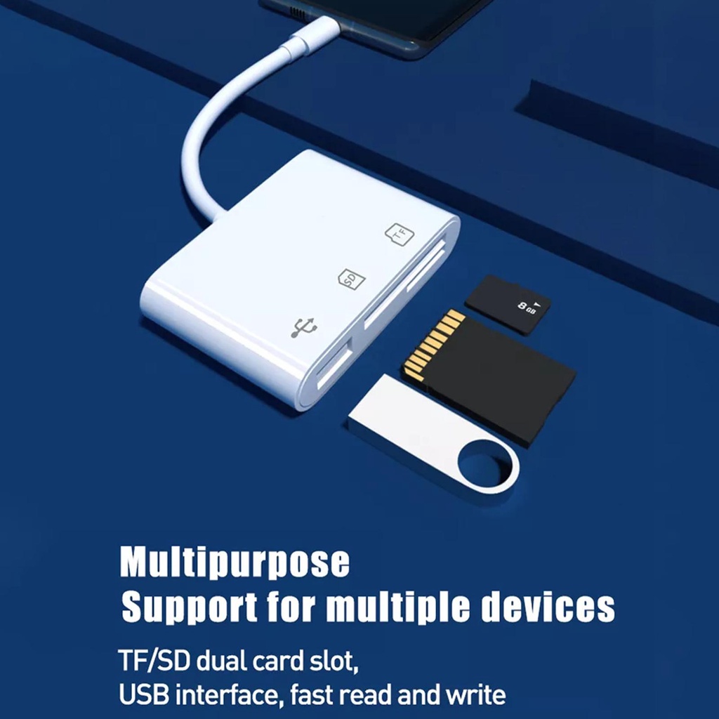 Đầu Đọc Thẻ Nhớ Đa Năng Cổng Type-C Cho Android TF / SD Card / U / OTG USB3.0 Mobile G4C2