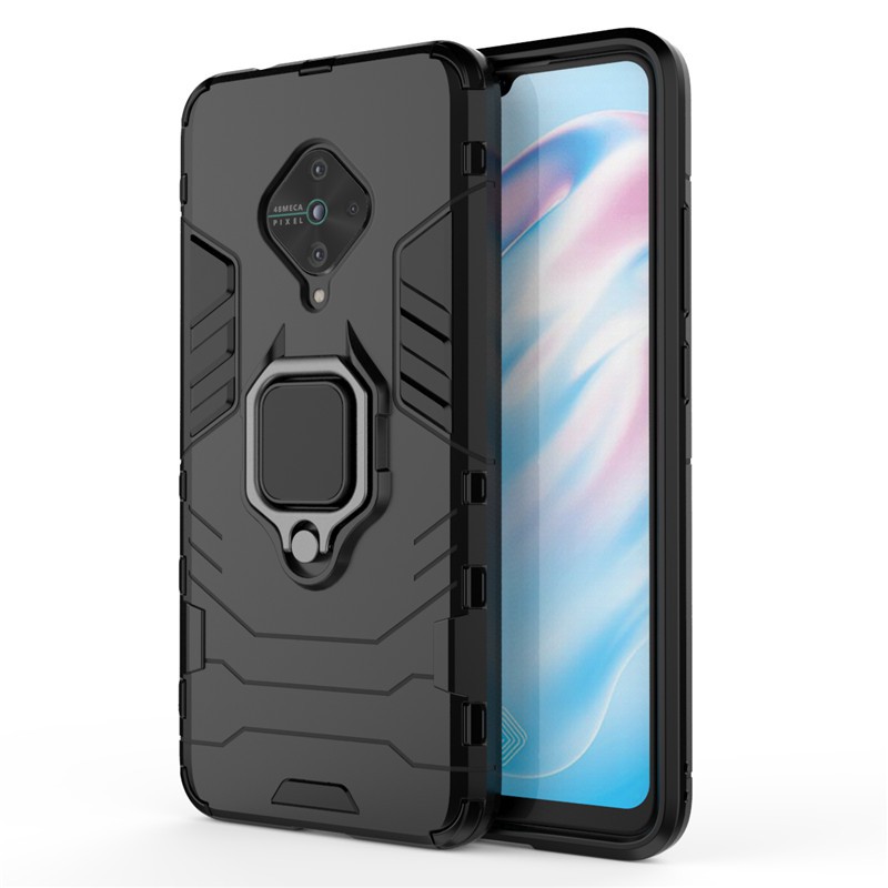 Ốp điện thoại PC + TPU kiểu giáp cứng có đế đỡ cho VIVO S1 Pro