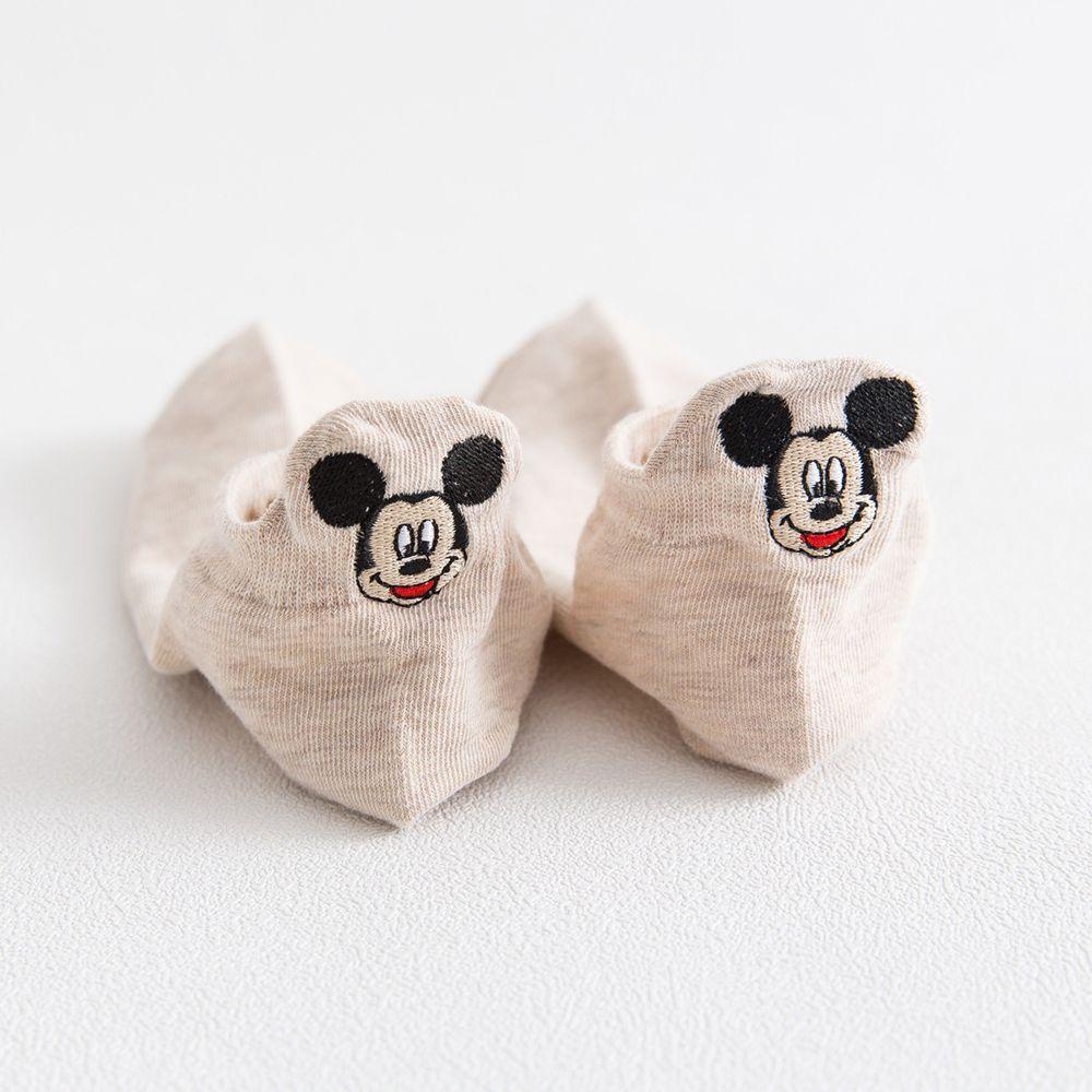 BACK2LIFE Vớ Cổ Thấp Màu Trơn Thêu Họa Tiết Hoạt Hình Chuột Mickey Dễ Thương Thời Trang Cho Nữ