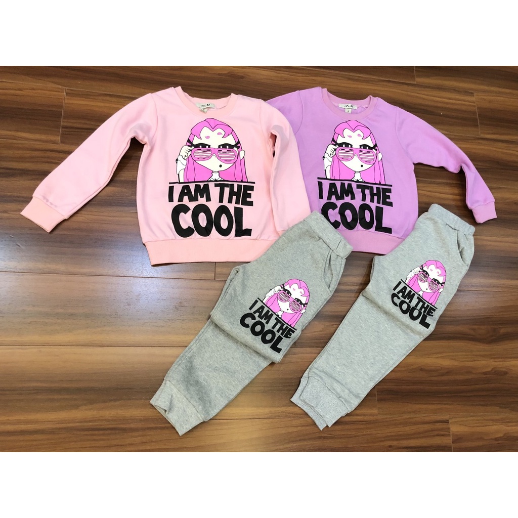 Bộ nỉ bông HM cho bé gái sz 9-14 (18-40kg)