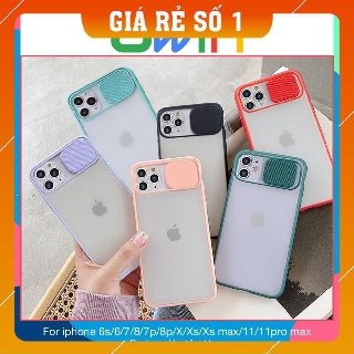 Ốp iphone - Ốp lưng Nắp trượt nhám mặt mờ 6/6s/6plus/6s plus/7/8/7plus/8plus/x/xs/xsmax/11/11promax - Awifi Case P1-1
