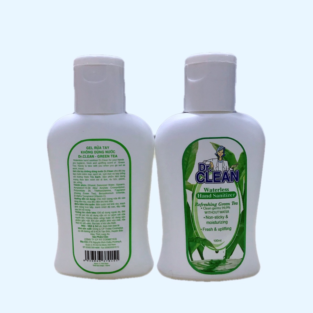 Gel rửa tay,sát khuẩn tay khô Dr.Clean hương trà xanh 100ml