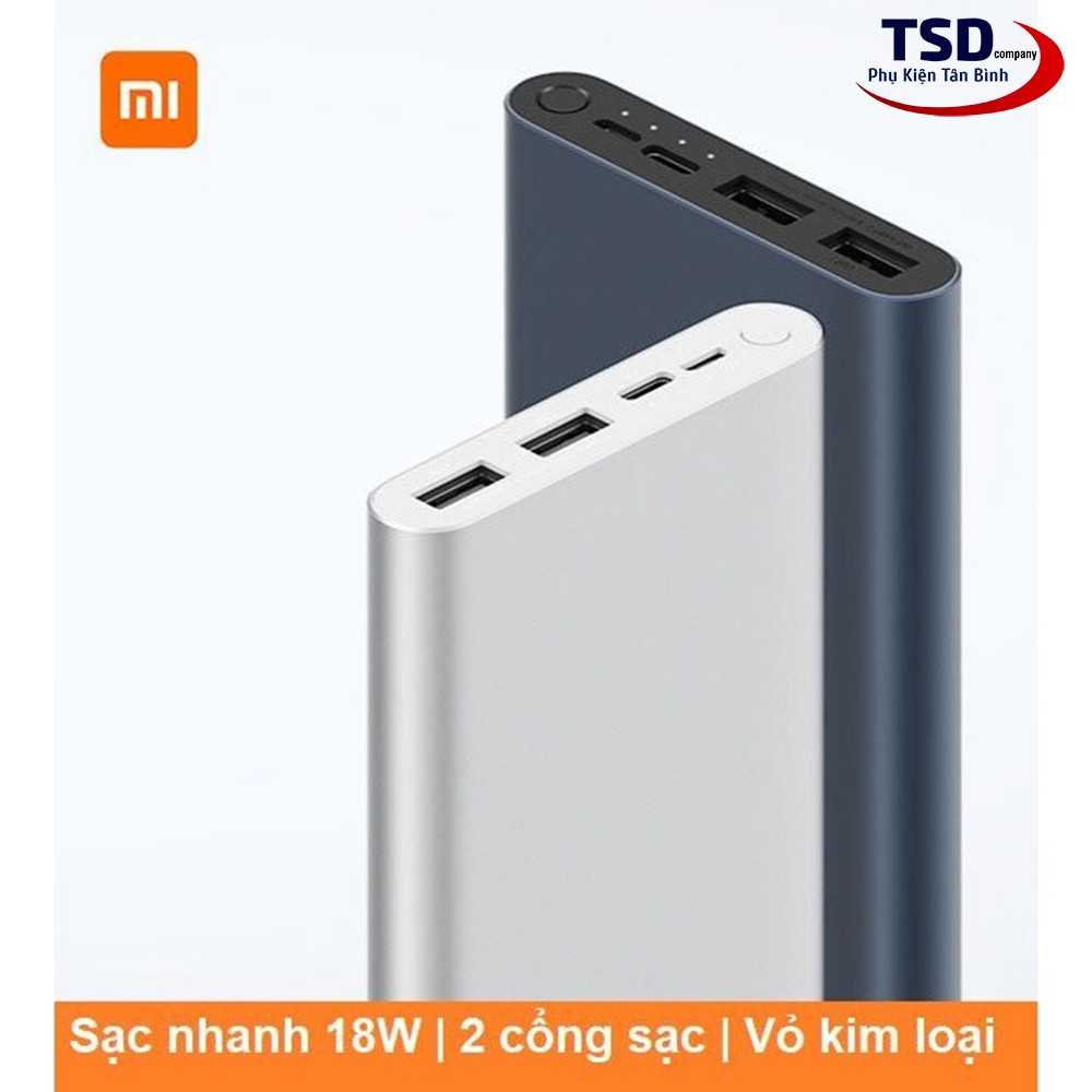 Pin Sạc Dự Phòng Xiaomi 10000mAh Gen 3 New 2020 Sạc Nhanh QC 3.0