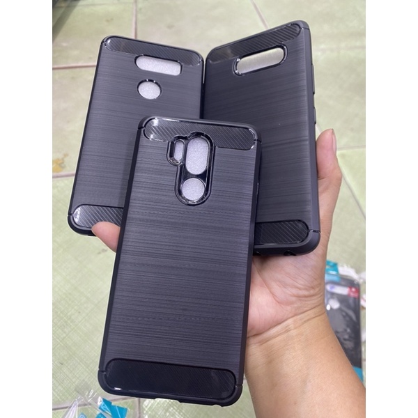 Ốp lưng LG V50S ThinQ/ V30/ G7 ThinQ dẻo đen vân nhôm hàng công ty
