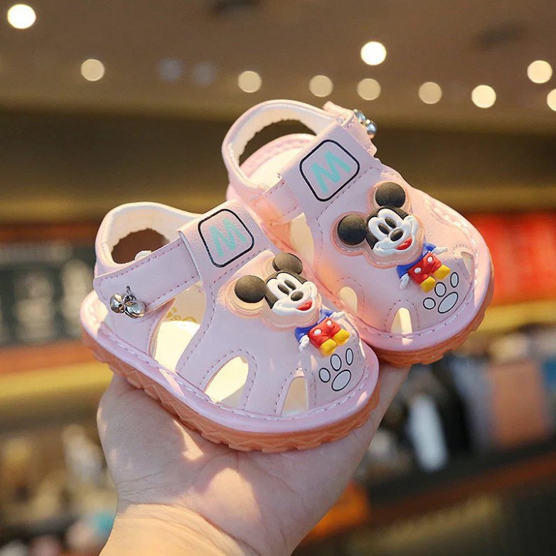 Dép Sandal Tập Đi Siêu Mềm Cho Bé Hàng Quảng Châu Cao Cấp Phát Tiếng Kêu (A-5)