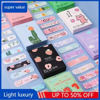 Set 20 băng cá nhân họa tiết hoạt hình dễ thương thoáng khí chống thấm nước đóng hộp tiện dụng