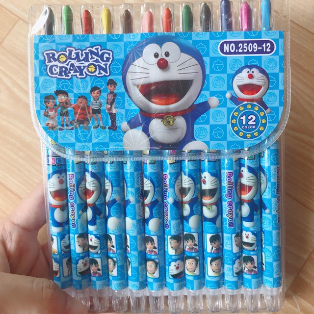 VỈ BÚT SÁP VẶN TÔ MÀU 12 MÀU LOẠi dài