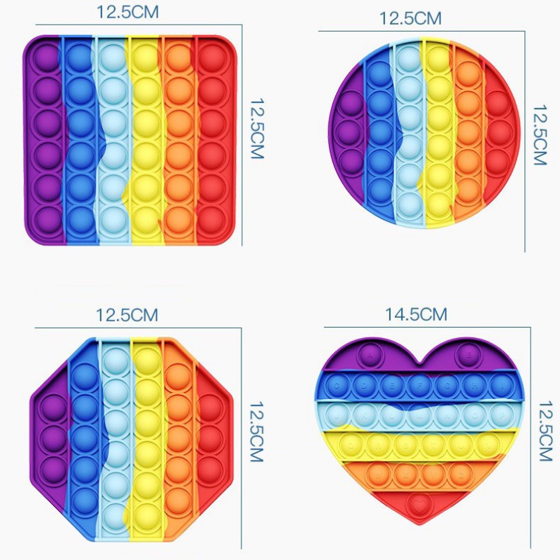 Pop It Đồ Chơi Bóp Bong Bóng Giải Trí Giúp Giảm Căng Thắng Nhiều Màu PAPAA.HOME