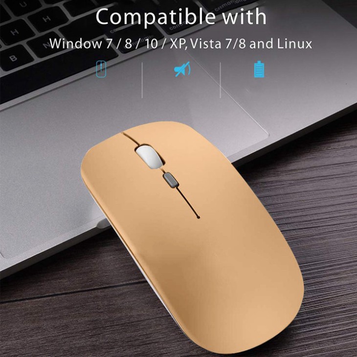 gg4  Chuột Không Dây Siêu Mỏng 2.4G , không gây tiếng ồn (chỉ xài cho những thiết bị có cổng USB), Bảo hành một năm