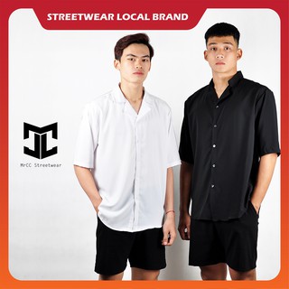 Áo sơ mi lụa trơn mrcc