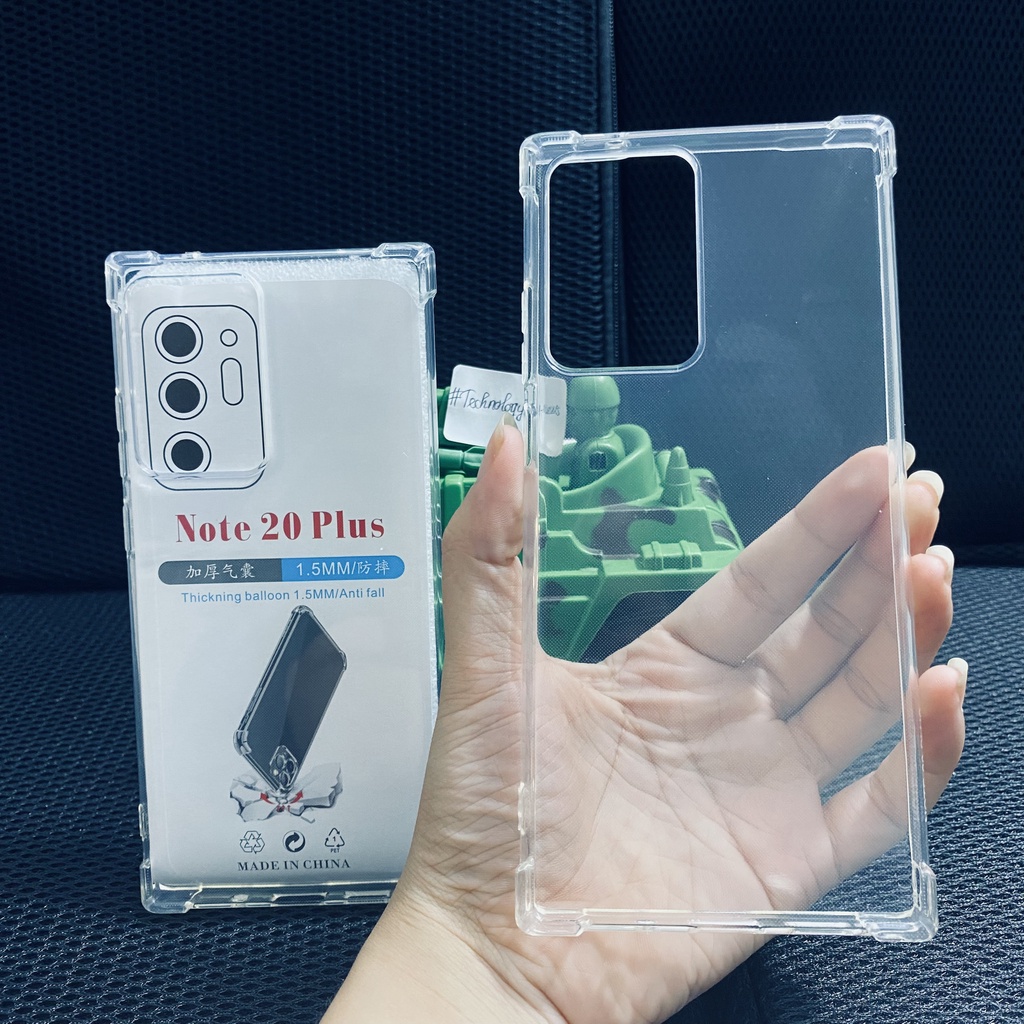 Ốp lưng chống sốc Samsung Note 20 Plus loại dày dẻo trong suốt cao cấp bo 4 góc chống va đập