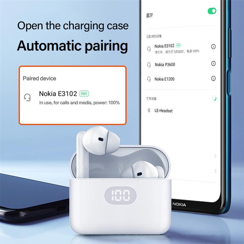 Tai nghe không dây chống ồn có mic bluetooth 5.1 Nokia E3102