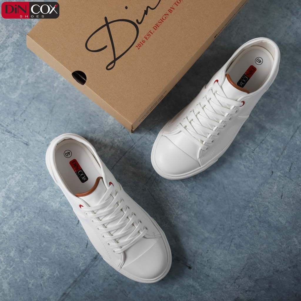 Giày Sneaker Da Nam DINCOX C11 Trẻ Trung, Năng Động White