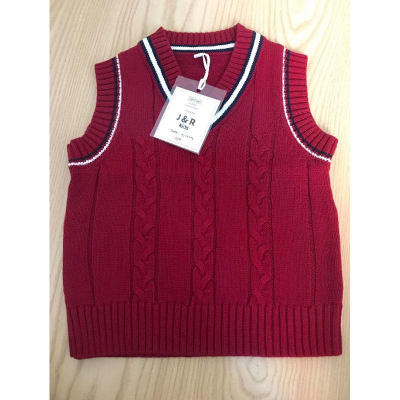 Áo gile len cổ tim phong cách Hàn Quốc cho bé trai, hàng QCCC, chất mịn đẹp