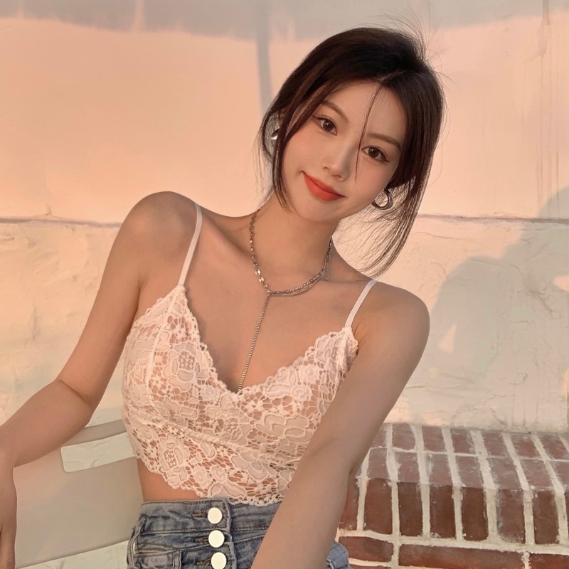 Áo bra ren hoa đệm 2 da kiểu croptop Havana FLA88