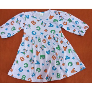 Đầm thun cotton thu đông giá rẻ cho bé có size lớn