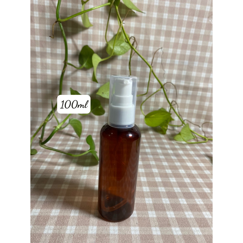 CHAI NHỰA PET XỊT GIỌT THÂN TRONG/THÂN NÂU 50ML/100ML CHAI CHIẾT MỸ PHẨM