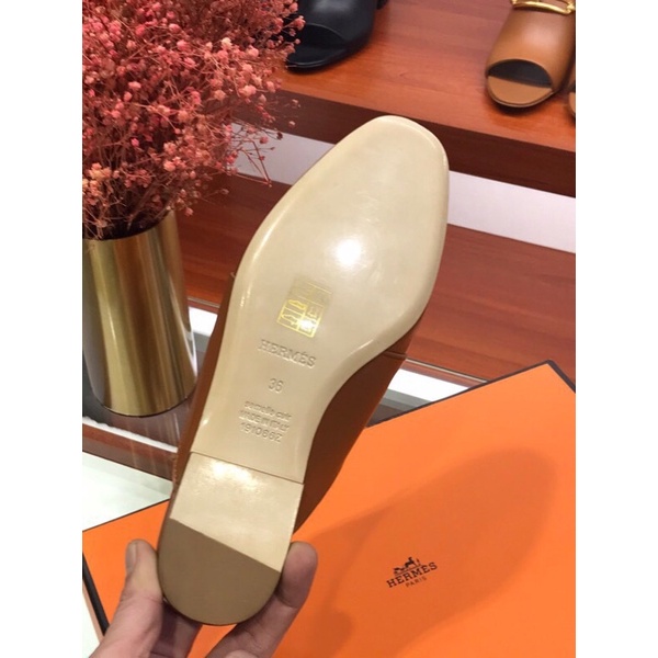 Giày sục nữ thương hiệu Hermes Catena HM da thật cao cấp mẫu mới