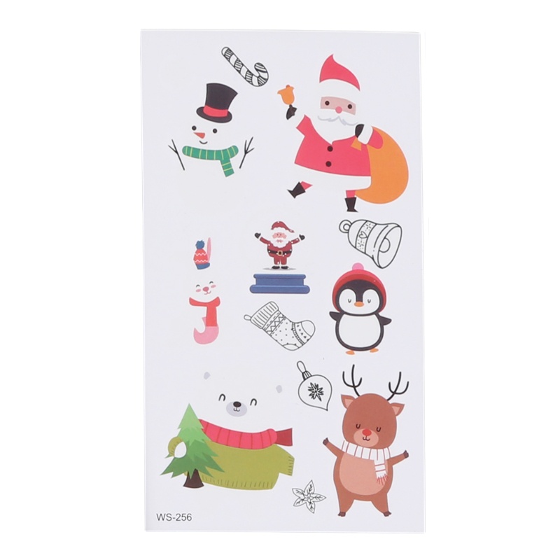 Set 10 Sticker Phản Quang Dán Trang Trí Giáng Sinh Chống Nước