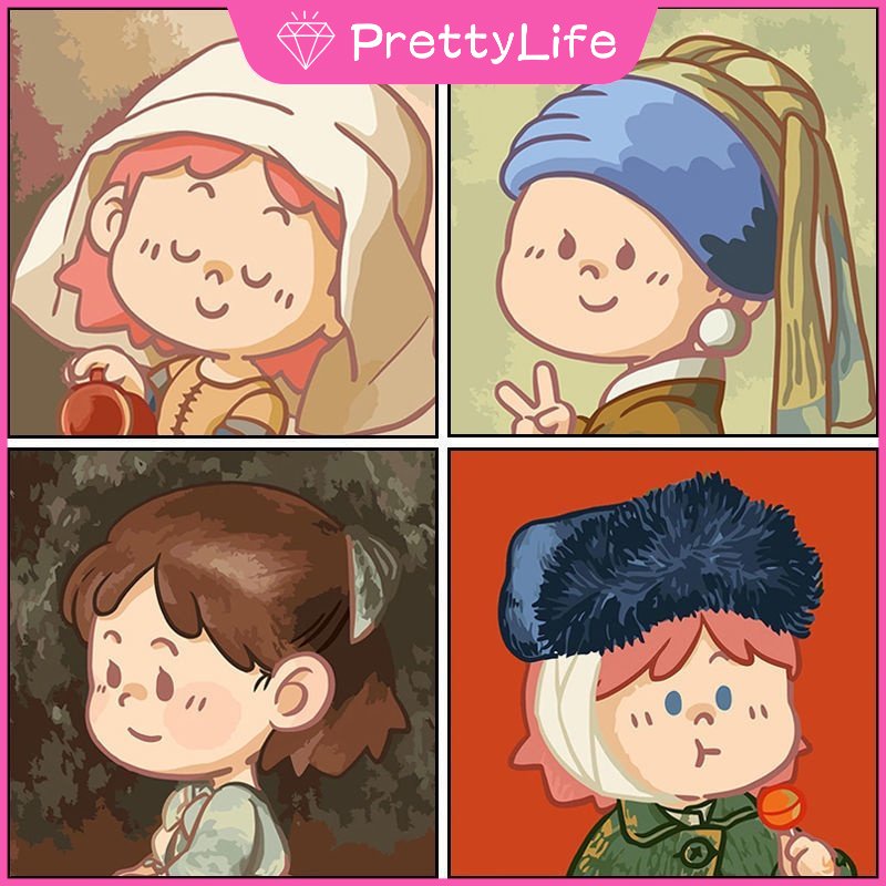 Tranh Đính Đá 5D Tự Làm Kích Thước 30x30cm Họa Tiết Hoạt Hình Trang Trí Nhà Cửa