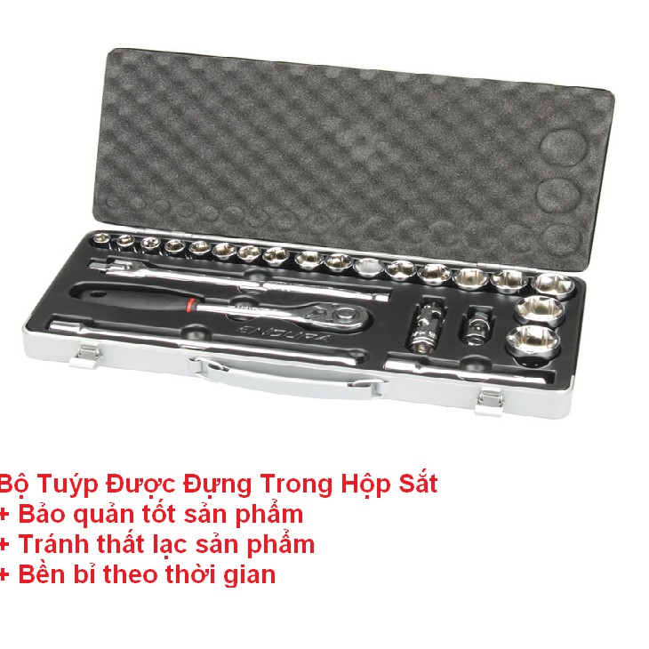 [ƯuĐãi+GiáSốc]Bộ tuýp xiết lực 1/2" 24 món chính hãng Mỹ nhập khẩu Endura E1235