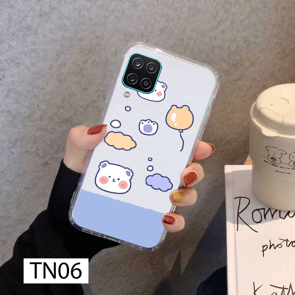 Ốp lưng samsung A13, A23, A33, A53, A12, A22, A31, A51, A71, A32, A52, A72, M51... trong suốt hình gấu nâu dễ thương TN0