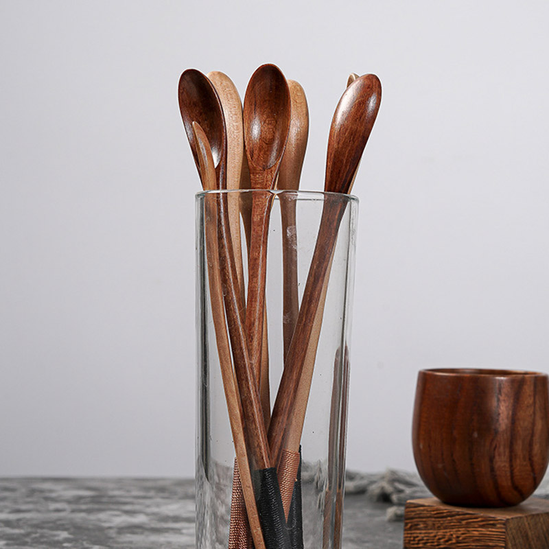 CREATIVE Muỗng Gỗ Kiểu Dáng Đơn Giản Tiện Dụng Tableware Tools