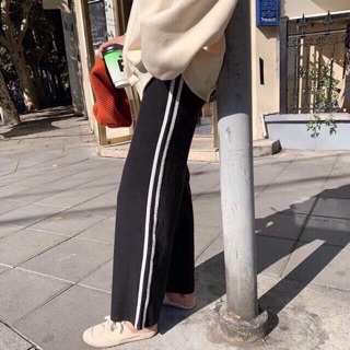 Quần ống rộng 2 sọc
