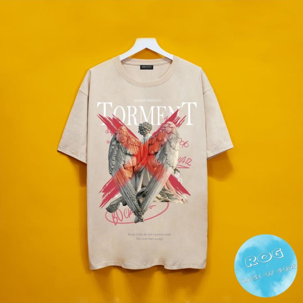 Áo thun tay lỡ MIKENCO THIÊN THẦN TOR Streetwears SG , Áo thun unisex nam nữ from rộng oversize chất liệu cotton