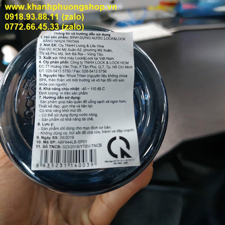 Bình nước lock&lock - bình nước