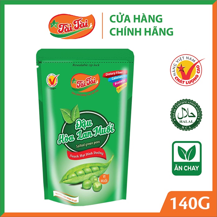 Đậu Hà Lan Muối Tài Tài túi Zipper 140g
