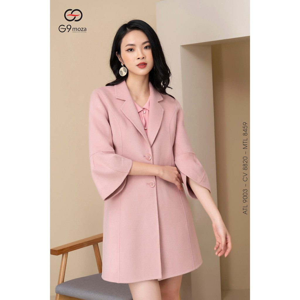 Áo Dạ Cashmere 8459 hồng G9moza với chất liệu lông cừu tạo phong cách quý phái và sang trọng