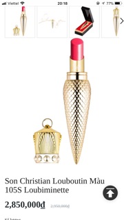 Son Louboutin màu 105S new full box 100%