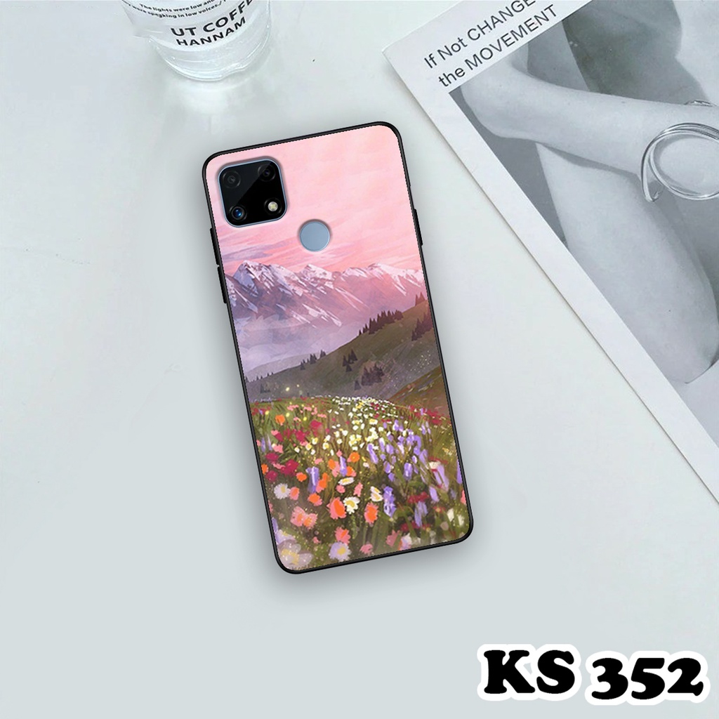 Ốp lưng Oppo Realme C25 - Realme C25y - Realme C25s - Ốp Oppo in hình Cánh đồng hoa - Chất liệu TPU siêu bền