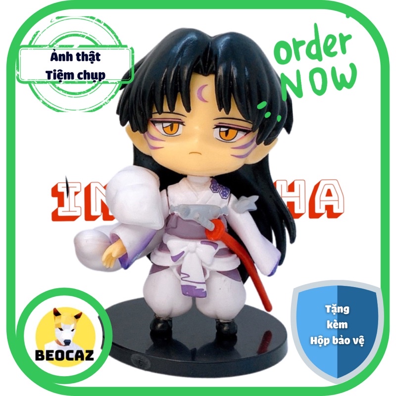 [Tặng Hộp Bảo Vệ] Set mô hình mẫu to 8cm Inuyasha Khuyển Dạ xoa Seshomaru Kagome Kikyo ship hoả tốc Beocaz