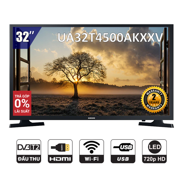 [Mã ELSAMHOT giảm 7% đơn 5TR] Smart Tivi LED SAMSUNG 32 Inch UA32T4500AKXXV - Miễn phí lắp đặt