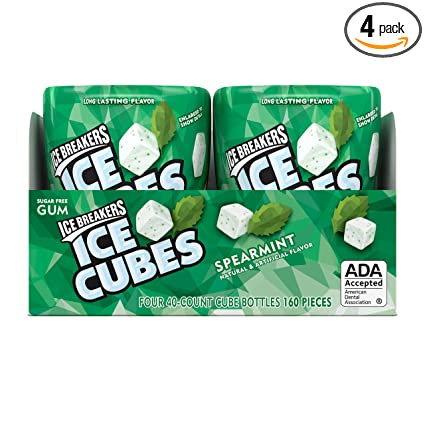 Kẹo gum không đường Ice Breakers Ice Cubes Spearmint 40 viên KẸO NHẬP MỸ