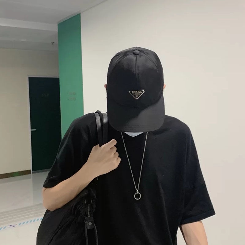 Mũ lưỡi trai in Logo Prada phong cách Unisex hợp thời trang