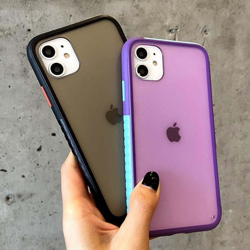 Ốp điện thoại màu tương phản chống rơi vỡ cho IPHONE 11 PRO MAX 7 8 PLUS XR XS MAX | BigBuy360 - bigbuy360.vn