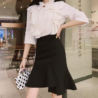 Chân Váy Đuôi Cá Lưng Cao Màu Đen Thời Trang Cho Nữ