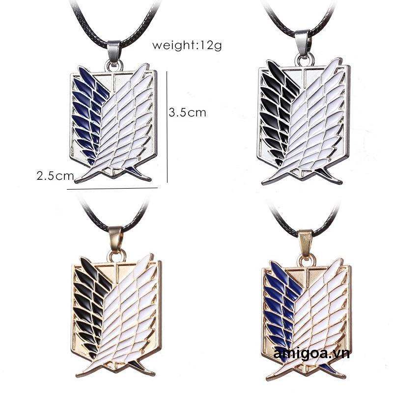 ✨✨vòng cổ Mặt Hình Đôi Cánh Levi Mikasa Ackerman Trong Attack On Titan