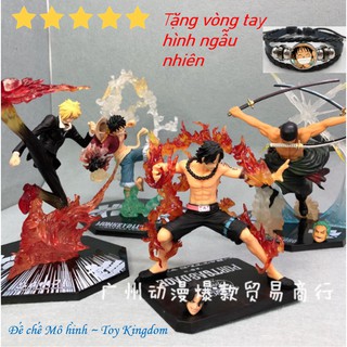 [Tặng kèm vòng tay Onepiece] Mô Hình One Piece Luffy Zoro Sanji Ace cao 18cm Cực đẹp Giá rẻ [Freeship đơn 300k]