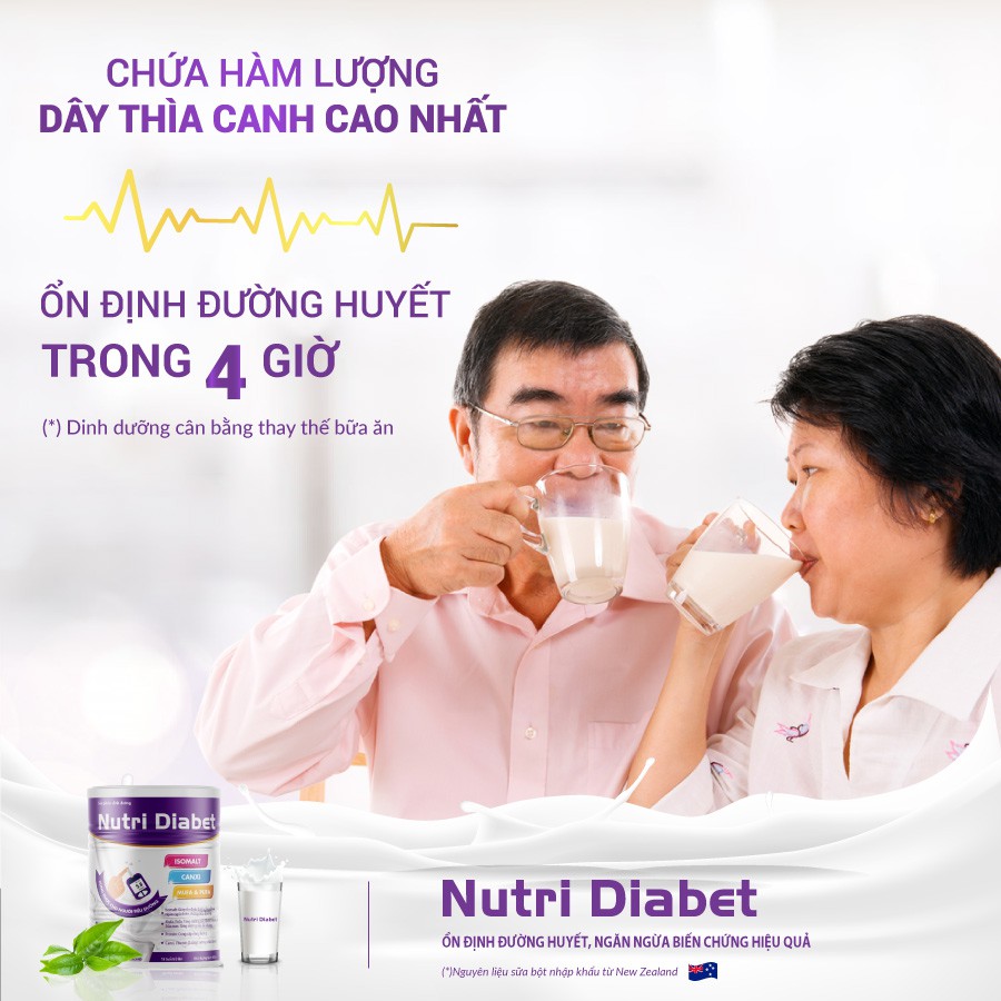 Sữa non Nutri Diabet - Sữa dinh dưỡng dành cho người tiểu đường - Sữa non New Zealand - Hộp 900g - Duy Nhất tại Việt Nam