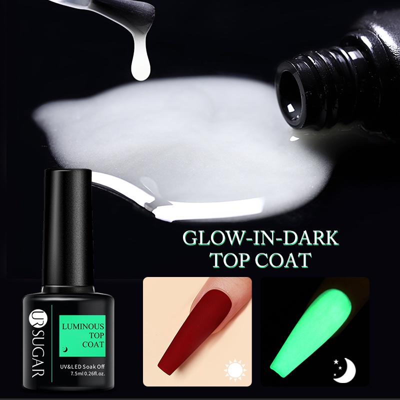 [Hàng mới về] Gel sơn móng tay dạ quang UR SUGAR 7.5ml loại gel mềm không chùi dùng để trang trí móng nghệ thuật