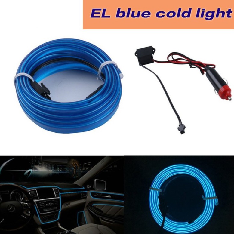 Bộ dây đèn LED ánh sáng lạnh 1m-5m dành cho xe hơi