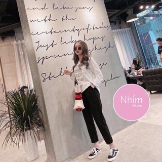 [Hot] Quần baggy dạ gân