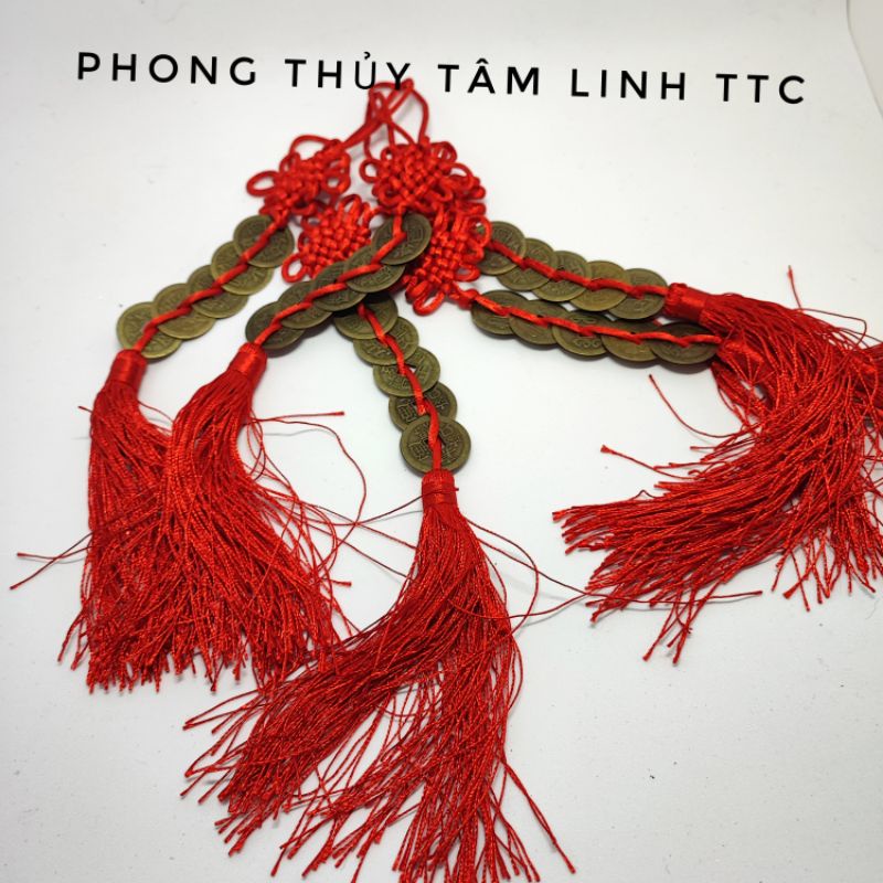 Combo 10 Dây xu ngũ đế 5 đồng xu phong thủy may mắn . day xu ngu de 5 dong xu phong thuy may man