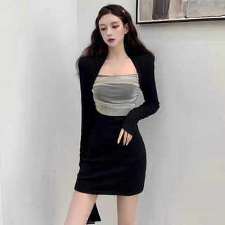 Đầm Body phối Lưới mềm