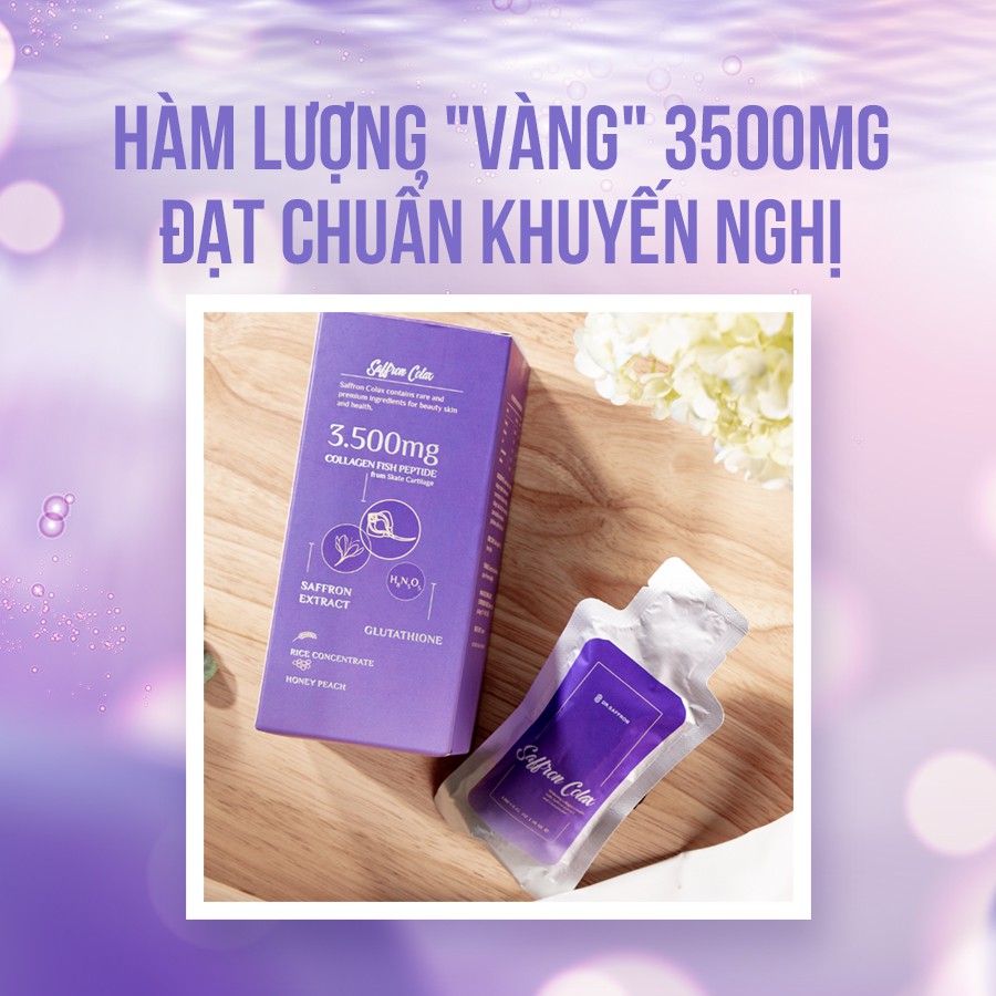 Collagen cô đặc Saffron Colax dạng nước hộp 7 túi x 30ml/túi