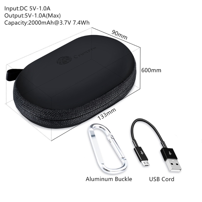 Vỏ Bảo Vệ Hộp Sạc Tai Nghe USB BT 2000mAh Bằng Silicon Chống Rơi Tiện Dụng